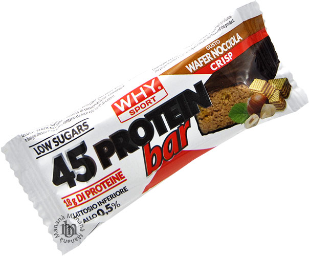 Why Sport 45 Protein Bar Wafer Nocciola Crisp 45 g. - immagine 2