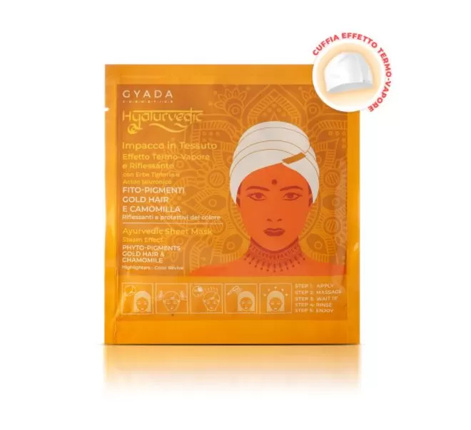 Impacco Hyalurvedic In Tessuto Riflessante – Gold Hair Gyada Cosmetics - immagine 2