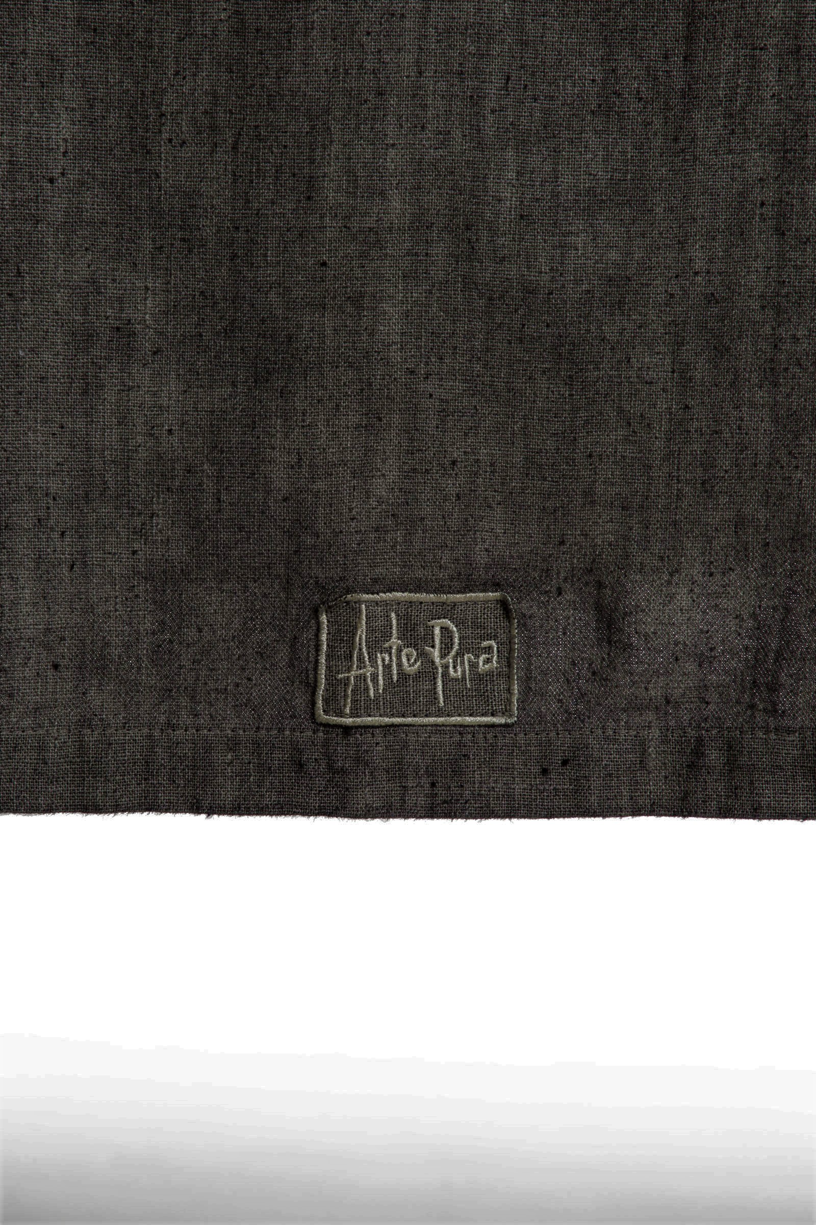 Arte Pura Runner in Lino Pesante Nero 40X160 cm - immagine 3