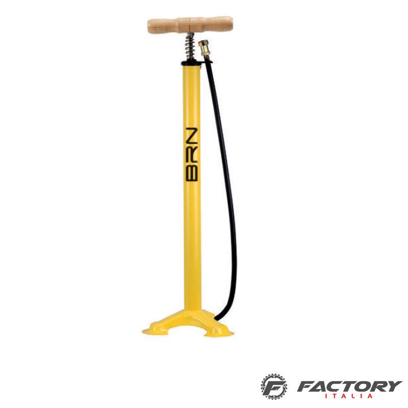 Pompa bici officina vintage gialla - immagine 2