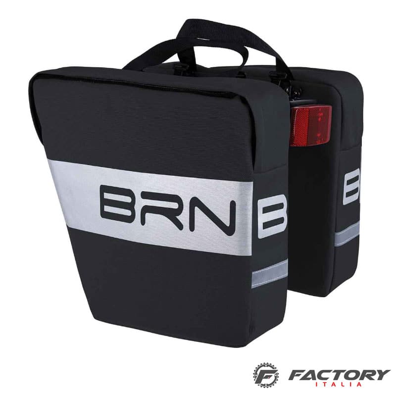 Borse bicicletta posteriore BRN reflective nere - immagine 2