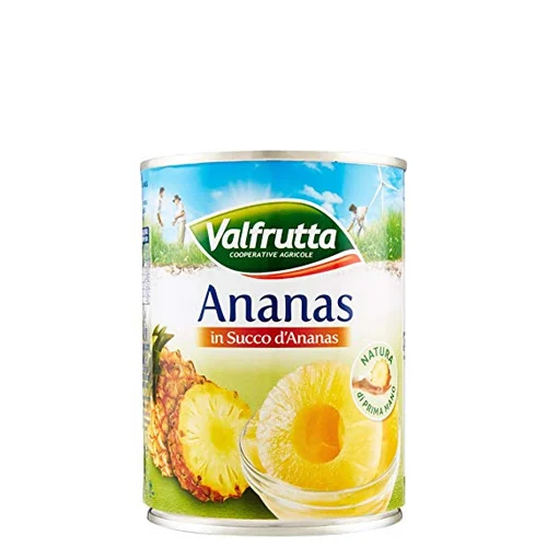 Ananas A Fetta Valfrutta ml 580 Latta In Succo D’ananas X12 - immagine 2
