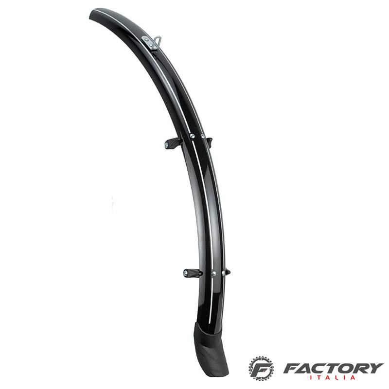 Parafanghi bici 28 pollici city bike in ABS 48 mm neri - immagine 2