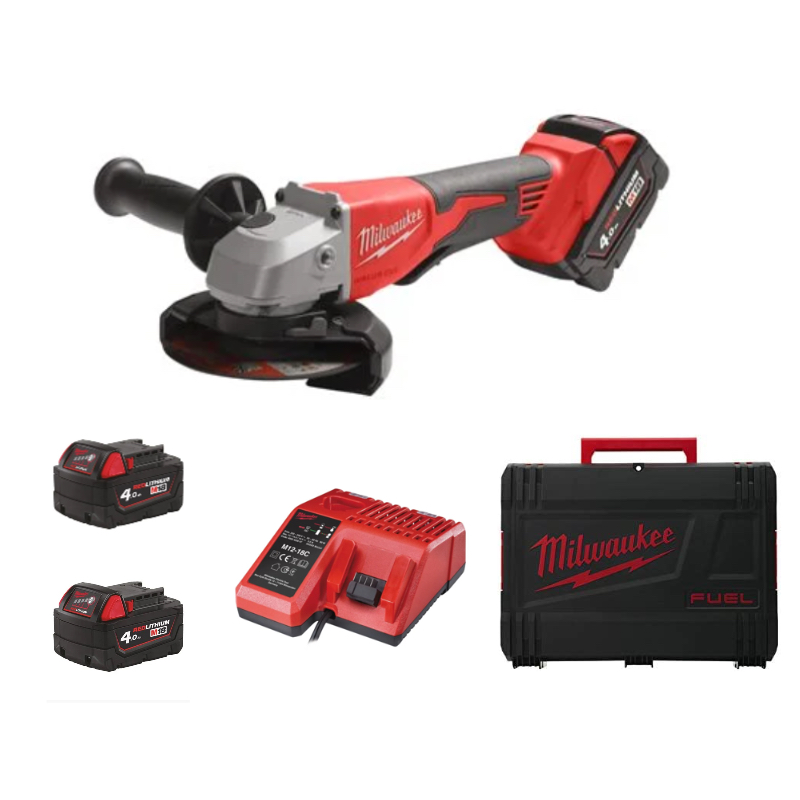 Milwaukee M18BLSG125PD-402X SMERIGLIATRICE 125MM AVVIO A PALETTA 18V - immagine 2
